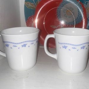 Vintage Morning Blue Corelle Coffee Mugs